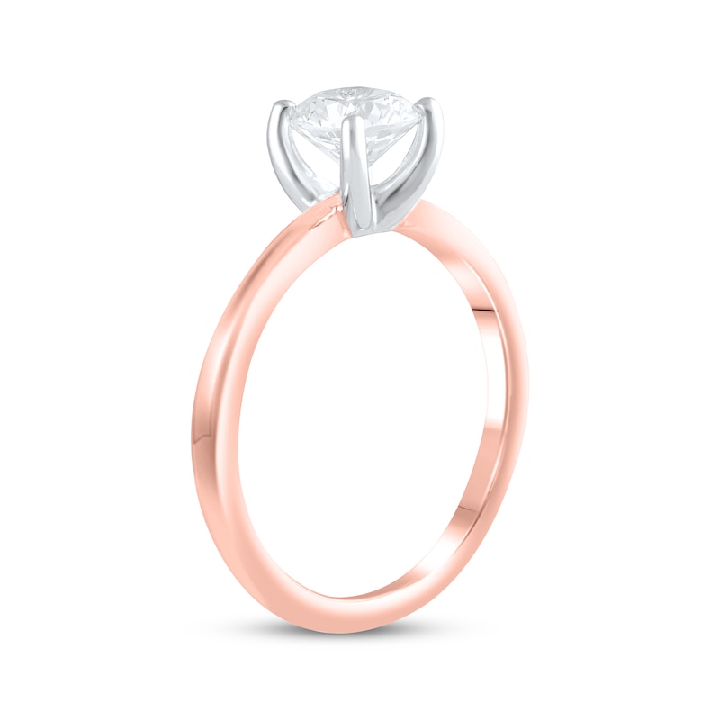 Main Image 2 of Now + Forever Lab-Grown Diamonds Round-Cut Solitaire Engagement Ring 1 ct tw 14K Rose Gold (F/SI2)