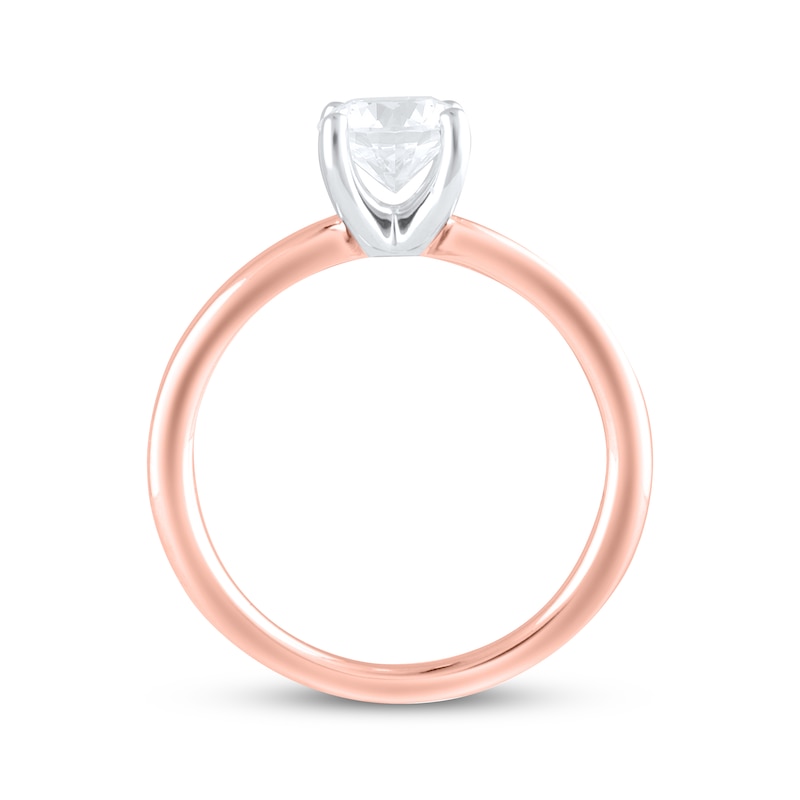 Main Image 3 of Now + Forever Lab-Grown Diamonds Round-Cut Solitaire Engagement Ring 1 ct tw 14K Rose Gold (F/SI2)