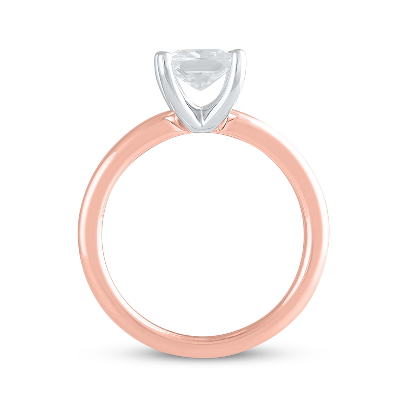 Main Image 3 of Now + Forever Lab-Grown Diamonds Princess-Cut Solitaire Engagement Ring 1 ct tw 14K Rose Gold (F/SI2)