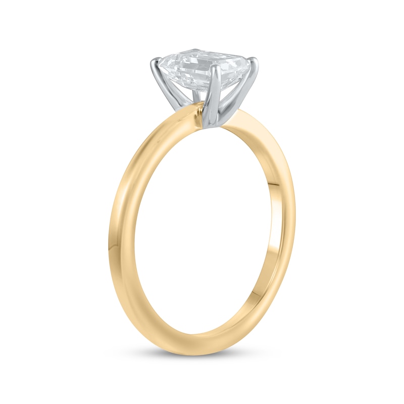 Main Image 2 of Now + Forever Lab-Grown Diamonds Emerald-Cut Solitaire Engagement Ring 1 ct tw 14K Yellow Gold (F/SI2)