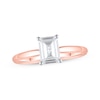 Thumbnail Image 1 of Now + Forever Lab-Grown Diamonds Emerald-Cut Solitaire Engagement Ring 1 ct tw 14K Rose Gold (F/SI2)