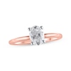 Thumbnail Image 1 of Now + Forever Lab-Grown Diamonds Oval-Cut Solitaire Engagement Ring 1 ct tw 14K Rose Gold (F/SI2)