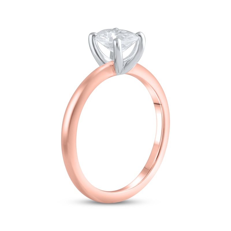 Main Image 2 of Now + Forever Lab-Grown Diamonds Oval-Cut Solitaire Engagement Ring 1 ct tw 14K Rose Gold (F/SI2)