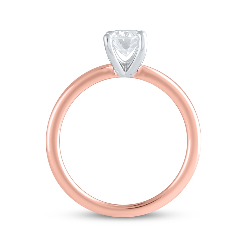 Main Image 3 of Now + Forever Lab-Grown Diamonds Oval-Cut Solitaire Engagement Ring 1 ct tw 14K Rose Gold (F/SI2)