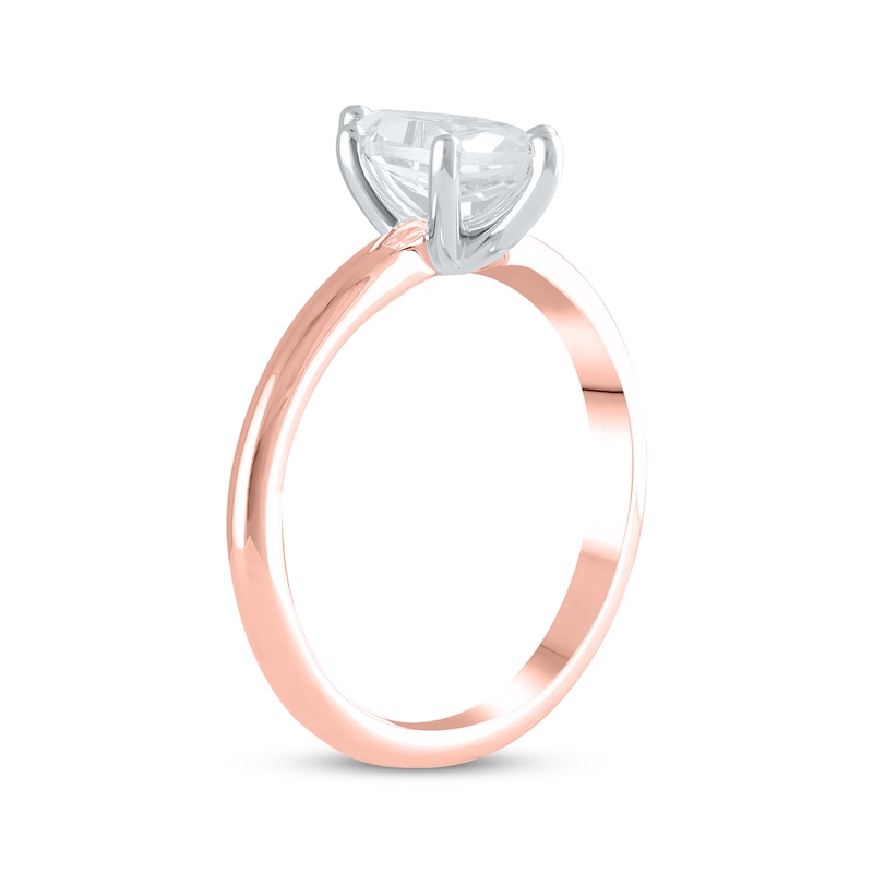 Main Image 2 of Now + Forever Lab-Grown Diamonds Marquise-Cut Solitaire Engagement Ring 1 ct tw 14K Rose Gold (F/SI2)