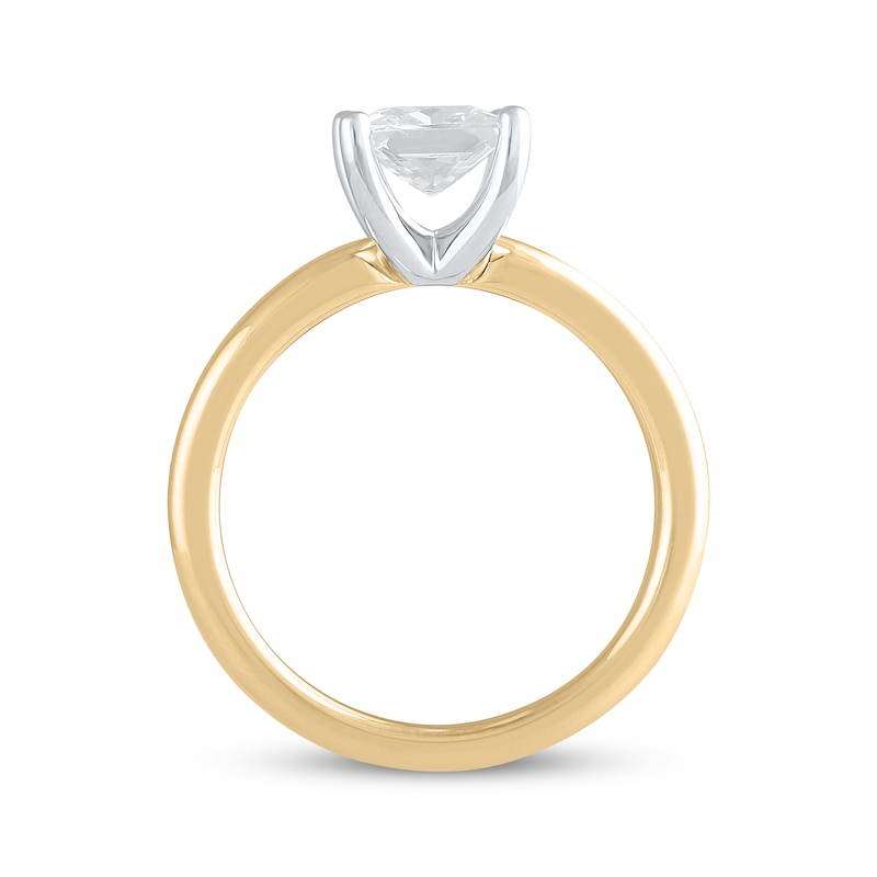 Lab-Created Diamonds by KAY Princess-Cut Solitaire Engagement Ring 1-1/2 ct tw 14K Yellow Gold (F/SI2)