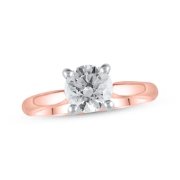 Now + Forever Lab-Grown Diamonds Round-Cut Solitaire Engagement Ring 1-1/2 ct tw 14K Rose Gold (F/SI2)