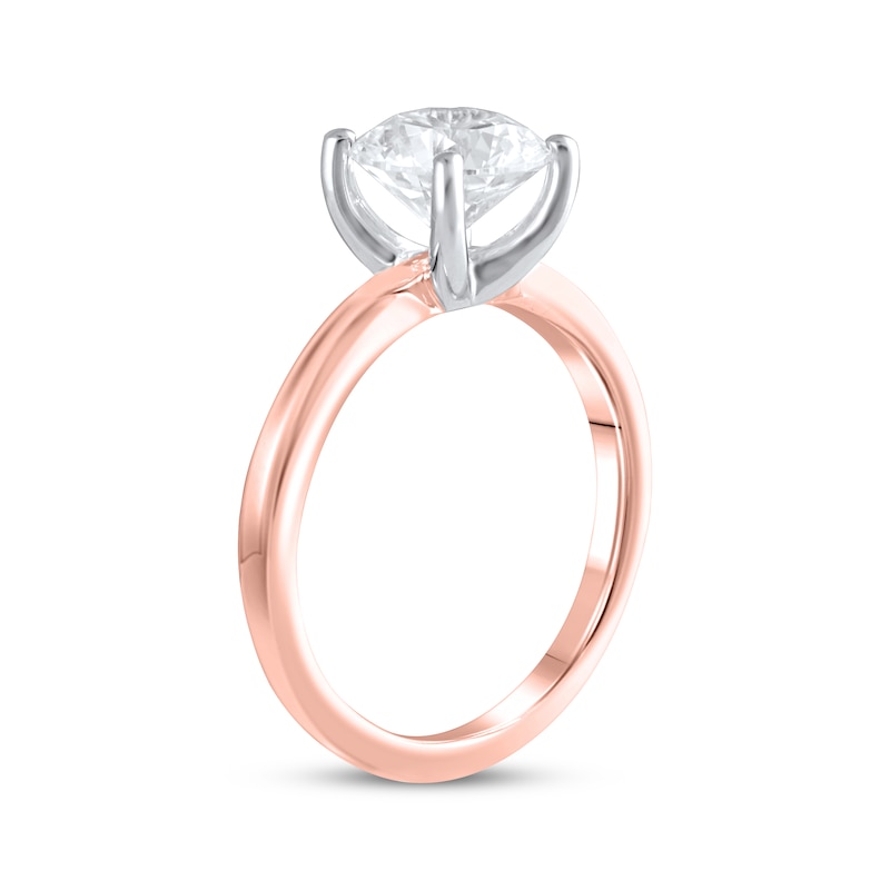 Main Image 2 of Now + Forever Lab-Grown Diamonds Round-Cut Solitaire Engagement Ring 2 ct tw 14K Rose Gold (F/SI2)