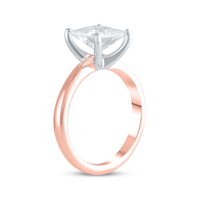 Main Image 2 of Now + Forever Lab-Grown Diamonds Princess-Cut Solitaire Engagement Ring 2 ct tw 14K Rose Gold (F/SI2)