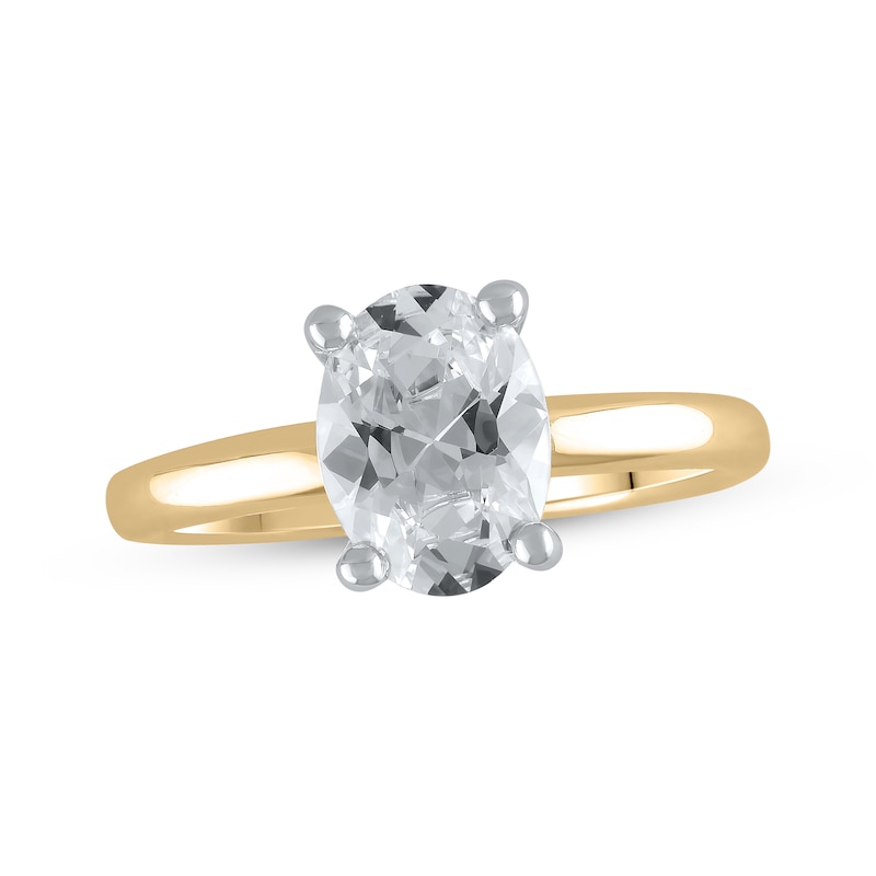 Main Image 1 of Now + Forever Lab-Grown Diamonds Oval-Cut Solitaire Engagement Ring 2 ct tw 14K Yellow Gold (F/SI2)