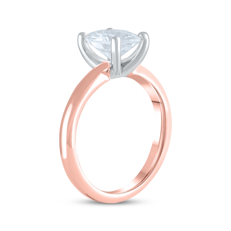 Main Image 2 of Now + Forever Lab-Grown Diamonds Oval-Cut Solitaire Engagement Ring 2 ct tw 14K Rose Gold (F/SI2)