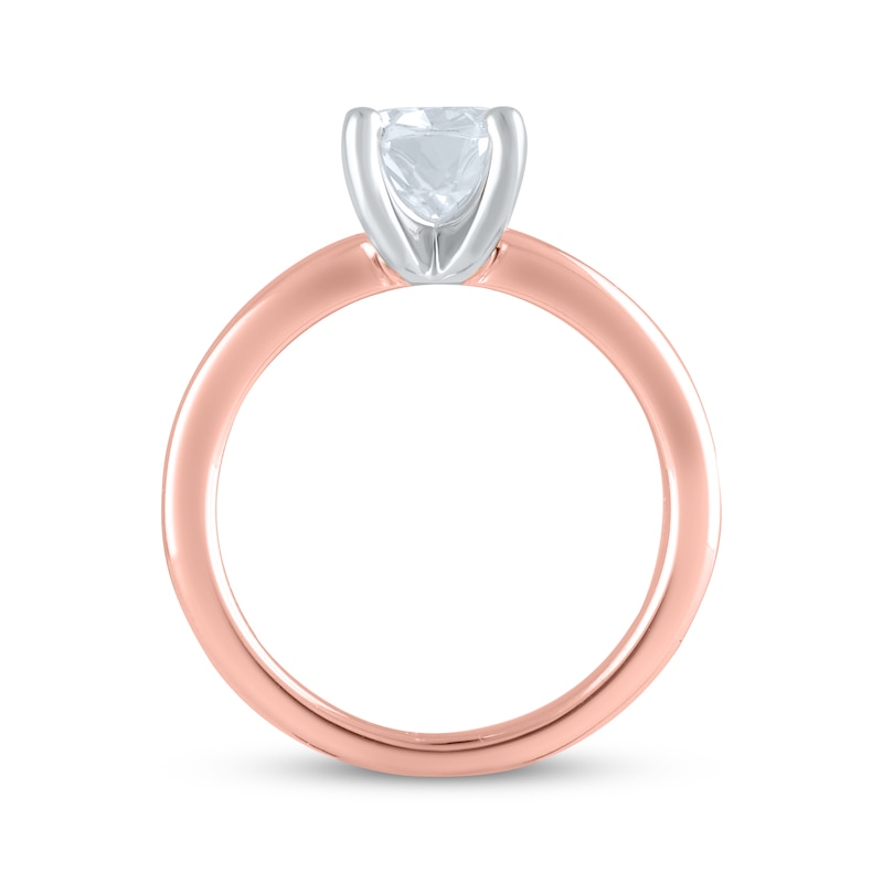 Main Image 3 of Now + Forever Lab-Grown Diamonds Oval-Cut Solitaire Engagement Ring 2 ct tw 14K Rose Gold (F/SI2)