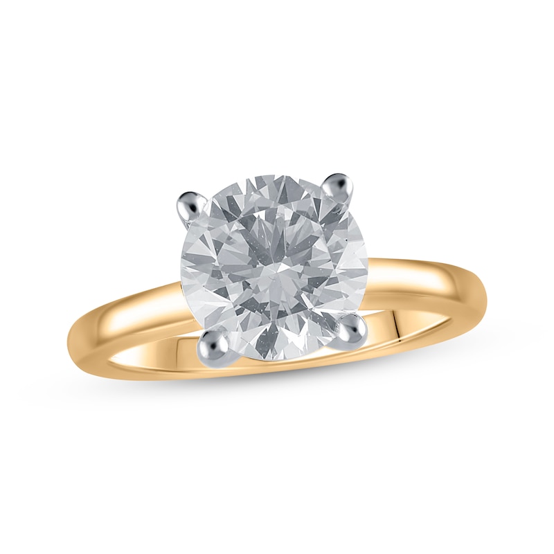 Main Image 1 of Now + Forever Lab-Grown Diamonds Round-Cut Solitaire Engagement Ring 3 ct tw 14K Yellow Gold (F/SI2)