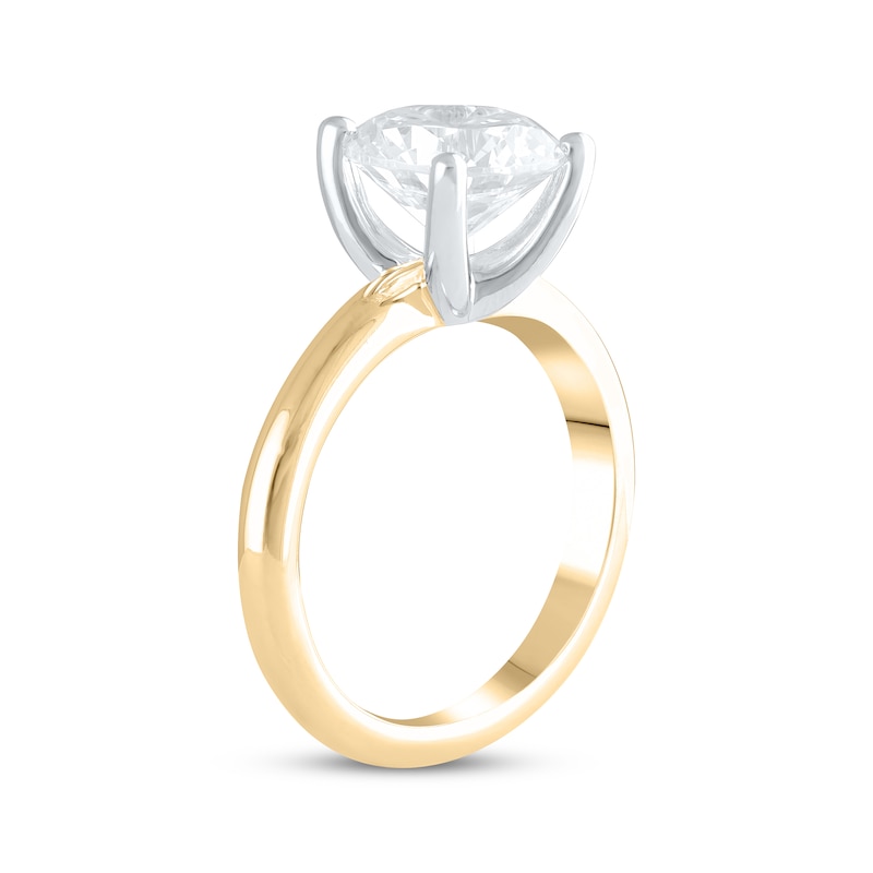 Main Image 2 of Now + Forever Lab-Grown Diamonds Round-Cut Solitaire Engagement Ring 3 ct tw 14K Yellow Gold (F/SI2)