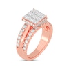 Thumbnail Image 2 of Now + Forever Princess & Round-Cut Multi-Diamond Center Engagement Ring 2 ct tw 14K Rose Gold