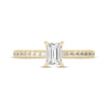 Thumbnail Image 3 of Now + Forever Emerald & Round-Cut Diamond Gallery-Set Engagement Ring 3/4 ct tw 14K Yellow Gold