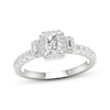 Thumbnail Image 0 of Memories Moments Magic Radiant, Baguette & Round-Cut Diamond Engagement Ring 7/8 ct tw 14K White Gold