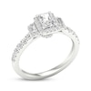 Thumbnail Image 2 of Memories Moments Magic Radiant, Baguette & Round-Cut Diamond Engagement Ring 7/8 ct tw 14K White Gold