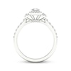 Thumbnail Image 3 of Memories Moments Magic Radiant, Baguette & Round-Cut Diamond Engagement Ring 7/8 ct tw 14K White Gold