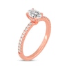 Thumbnail Image 2 of Now + Forever Oval & Round-Cut Diamond Gallery-Set Engagement Ring 3/4 ct tw 14K Rose Gold