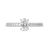 Thumbnail Image 3 of Now + Forever Oval & Round-Cut Diamond Gallery-Set Engagement Ring 3/4 ct tw 14K White Gold