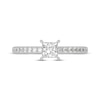 Thumbnail Image 3 of Now + Forever Princess & Round-Cut Diamond Gallery-Set Engagement Ring 3/4 ct tw 14K White Gold