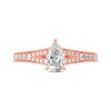 Thumbnail Image 3 of Now + Forever Pear-Shaped & Round-Cut Split-Shank Engagement Ring 3/4 ct tw 14K Rose Gold