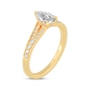 Thumbnail Image 2 of Now + Forever Pear-Shaped & Round-Cut Split-Shank Engagement Ring 3/4 ct tw 14K Yellow Gold