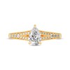 Thumbnail Image 3 of Now + Forever Pear-Shaped & Round-Cut Split-Shank Engagement Ring 3/4 ct tw 14K Yellow Gold