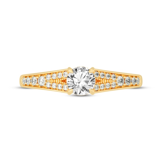 Thumbnail Image 3 of Now + Forever Round-Cut Split-Shank Engagement Ring 3/4 ct tw 14K Yellow Gold