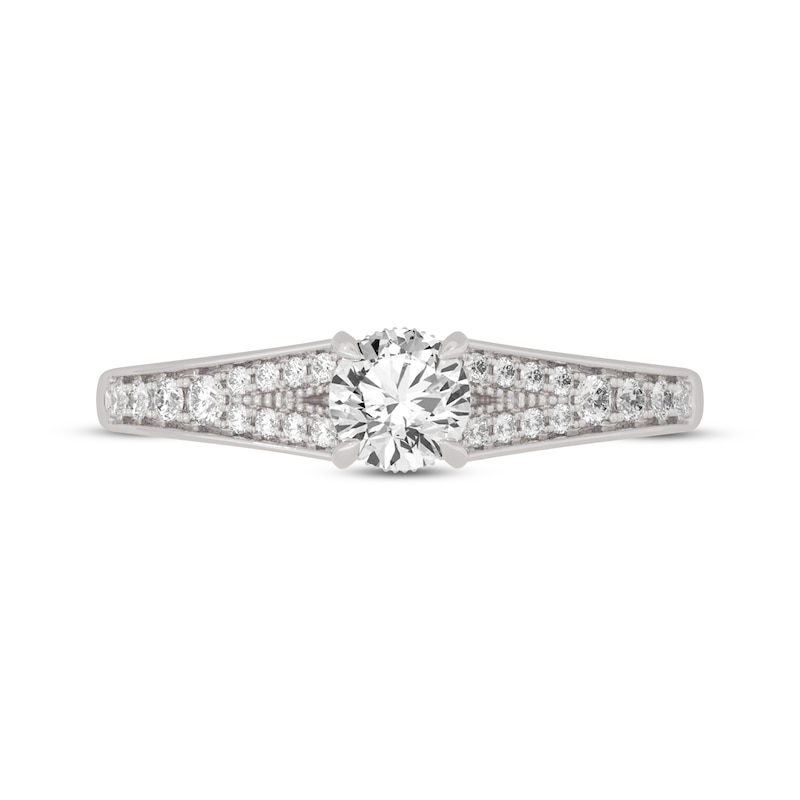 Main Image 3 of Now + Forever Round-Cut Split-Shank Engagement Ring 3/4 ct tw 14K White Gold