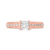 Thumbnail Image 3 of Now + Forever Princess & Round-Cut Diamond Engagement Ring 3/4 ct tw 14K Rose Gold