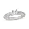 Thumbnail Image 1 of Now + Forever Princess & Round-Cut Diamond Engagement Ring 3/4 ct tw 14K White Gold