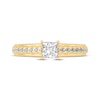 Thumbnail Image 3 of Now + Forever Princess & Round-Cut Diamond Engagement Ring 3/4 ct tw 14K Yellow Gold