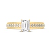 Thumbnail Image 3 of Now + Forever Emerald & Round-Cut Diamond Engagement Ring 3/4 ct tw 14K Yellow Gold