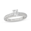 Thumbnail Image 1 of Now + Forever Emerald & Round-Cut Diamond Engagement Ring 3/4 ct tw 14K White Gold