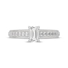 Thumbnail Image 3 of Now + Forever Emerald & Round-Cut Diamond Engagement Ring 3/4 ct tw 14K White Gold