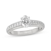 Thumbnail Image 1 of Now + Forever Oval & Round-Cut Diamond Engagement Ring 3/4 ct tw 14K White Gold