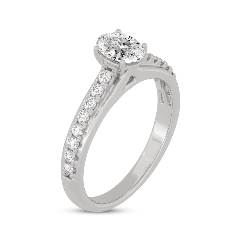 Main Image 2 of Now + Forever Oval & Round-Cut Diamond Engagement Ring 3/4 ct tw 14K White Gold