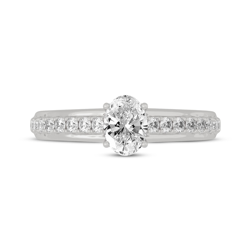 Main Image 3 of Now + Forever Oval & Round-Cut Diamond Engagement Ring 3/4 ct tw 14K White Gold