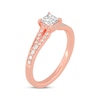 Thumbnail Image 2 of Now + Forever Princess & Round-Cut Split-Shank Engagement Ring 3/4 ct tw 14K Rose Gold