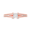 Thumbnail Image 3 of Now + Forever Princess & Round-Cut Split-Shank Engagement Ring 3/4 ct tw 14K Rose Gold