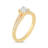 Thumbnail Image 2 of Now + Forever Princess & Round-Cut Split-Shank Engagement Ring 3/4 ct tw 14K Yellow Gold