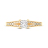 Thumbnail Image 3 of Now + Forever Princess & Round-Cut Split-Shank Engagement Ring 3/4 ct tw 14K Yellow Gold