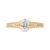 Thumbnail Image 3 of Now + Forever Oval & Round-Cut Split-Shank Engagement Ring 3/4 ct tw 14K Yellow Gold