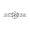 Thumbnail Image 3 of Memories Moments Magic Oval & Round-Cut Three-Stone Diamond Engagement Ring 2 ct tw 14K White Gold
