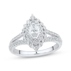 Thumbnail Image 1 of Now + Forever Marquise & Round-Cut Diamond Engagement Ring 3/4 ct tw 14K White Gold
