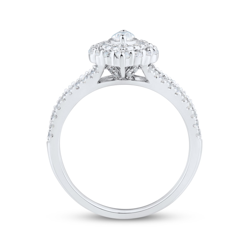 Main Image 2 of Now + Forever Marquise & Round-Cut Diamond Engagement Ring 3/4 ct tw 14K White Gold