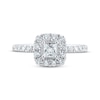 Thumbnail Image 3 of Now + Forever Princess & Round-Cut Diamond Engagement Ring 3/4 ct tw Platinum