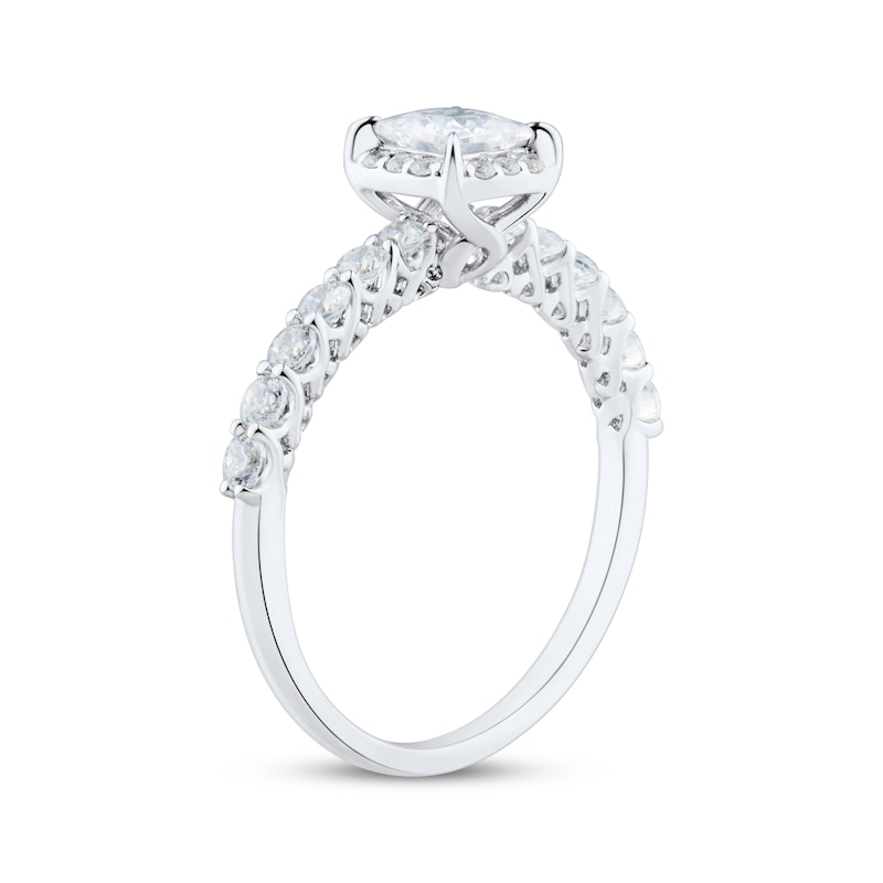 Main Image 2 of Now + Forever Princess & Round-Cut Diamond Engagement Ring 1 ct tw Platinum